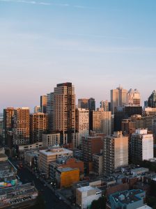 Le centre ville de Montréal avec les tours